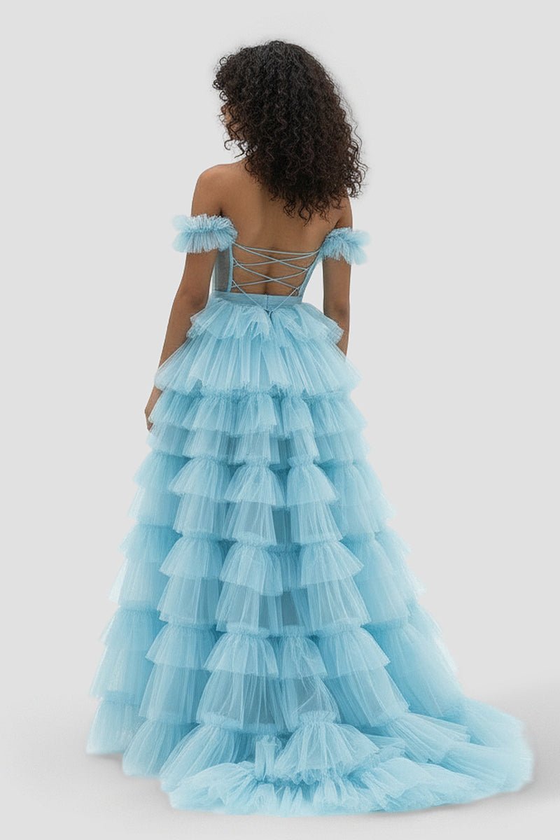Off-Shoulder Chiffon Prom Dress - Image 3