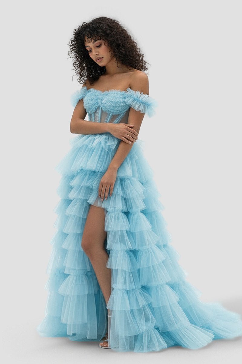 Off-Shoulder Chiffon Prom Dress - Image 5