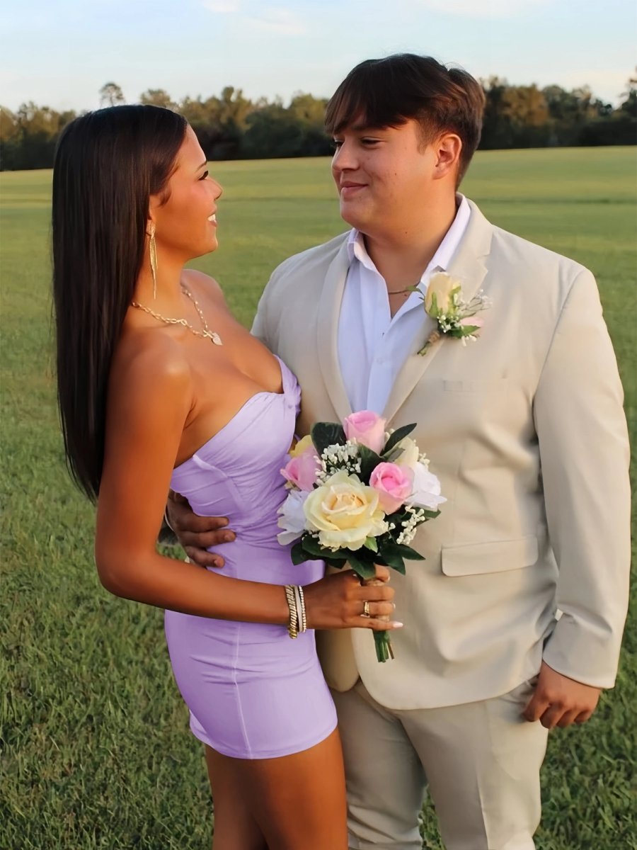 Strapless Fit and Flare Homecoming Dress - Image 26