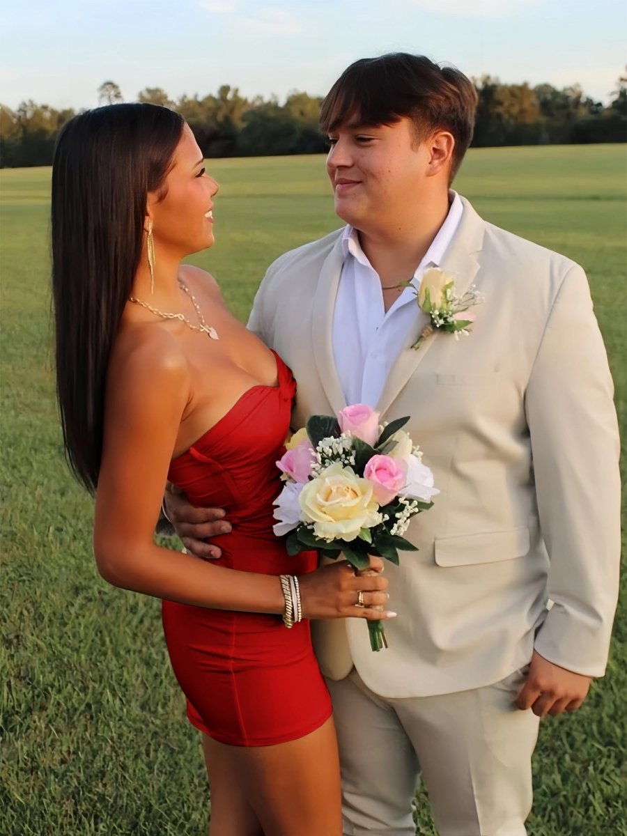 Strapless Fit and Flare Homecoming Dress - Image 16