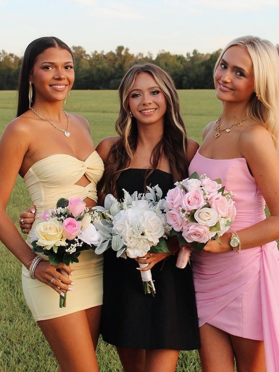 Strapless Fit and Flare Homecoming Dress - Image 3