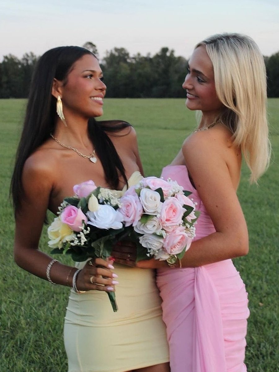 Strapless Fit and Flare Homecoming Dress - Image 4